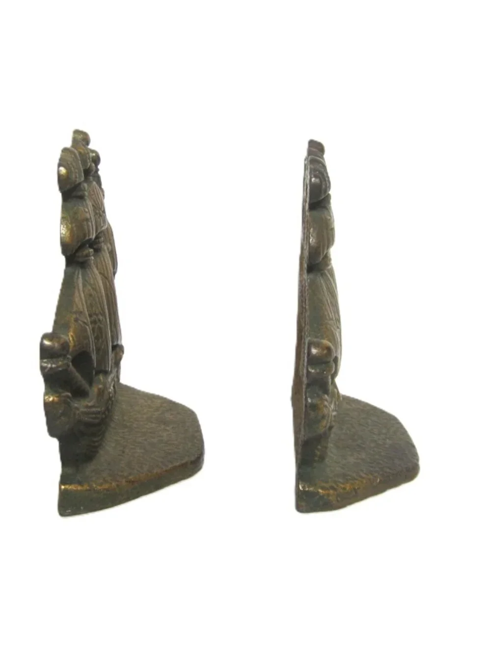 Pair of Antique Vintage Cast Iron 4